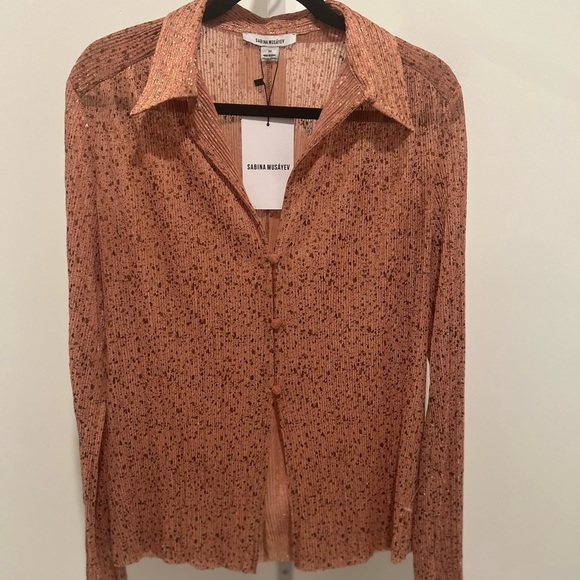 Sabina Musayev Women's Rose Button-Up Top - Picture 1 of 4